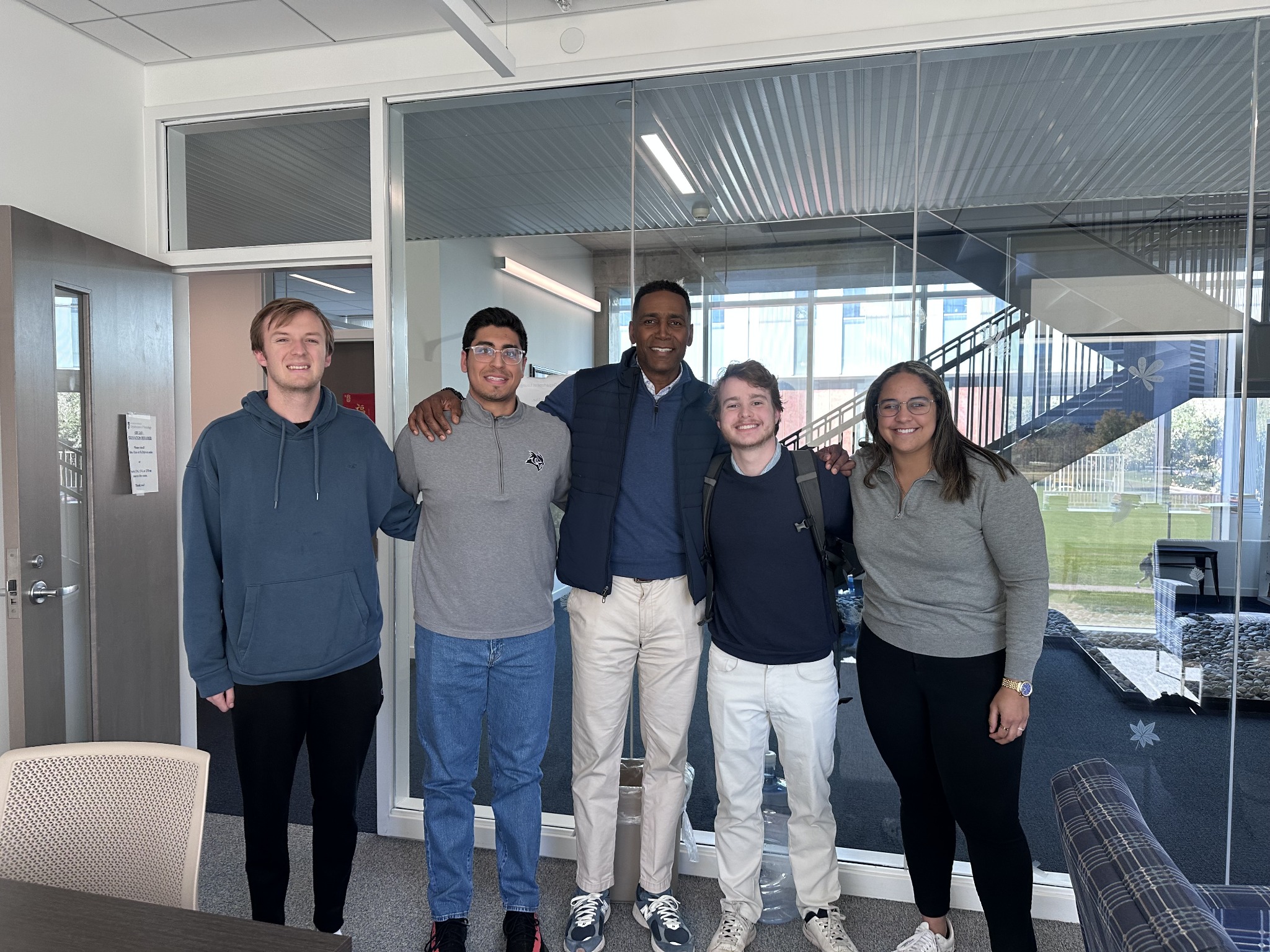 RSLS students meeting with a sports industry professional
